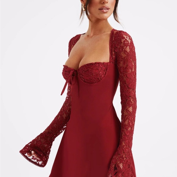 JACINTA MINI DRESS - RED - Picture 3 of 3